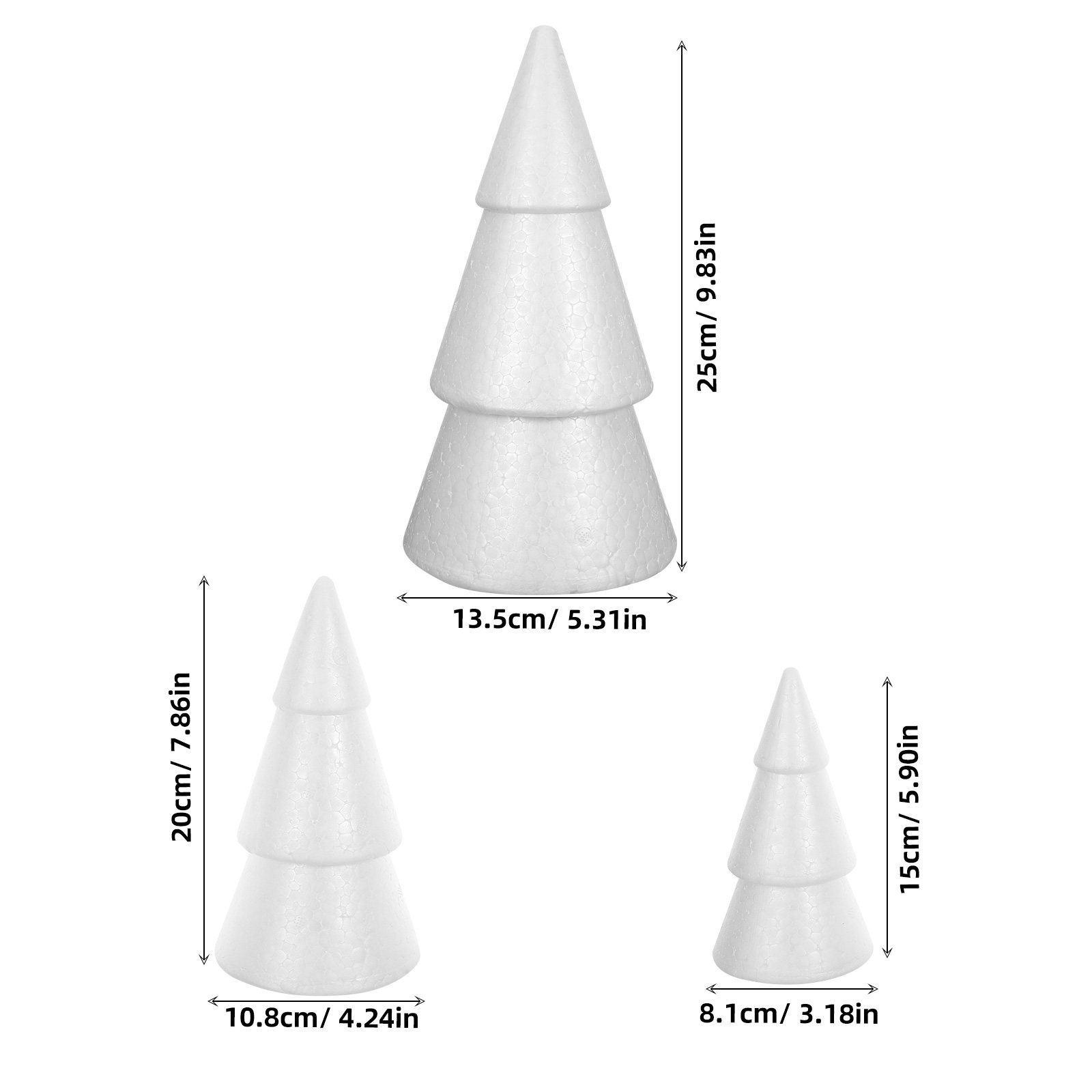 6Pcs White Polystyrene Christm - Art And Craft For Xmas avis et prix