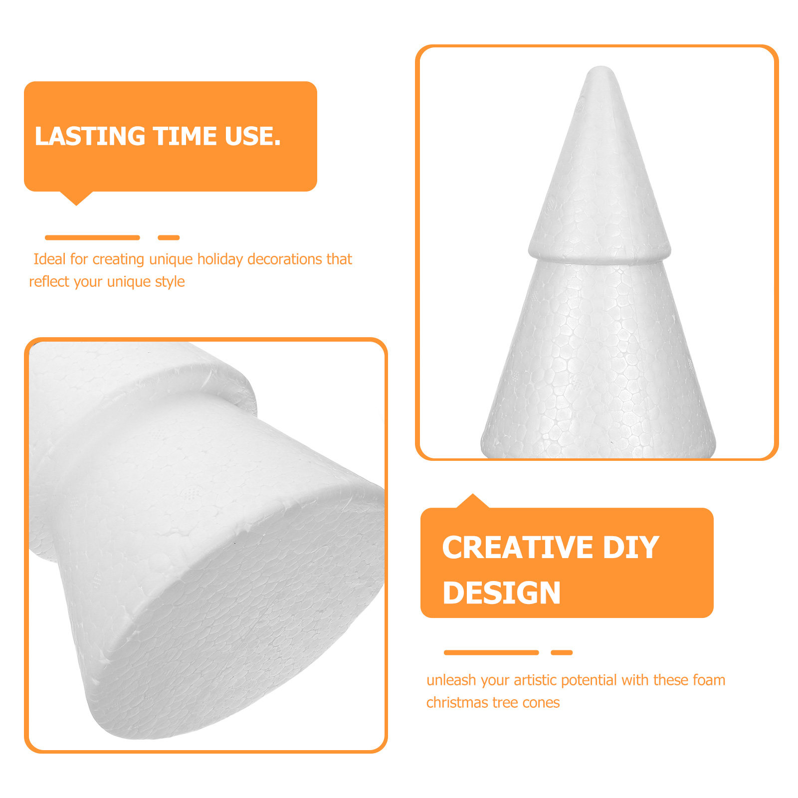 6Pcs White Polystyrene Christm - Art And Craft For Xmas avis et prix