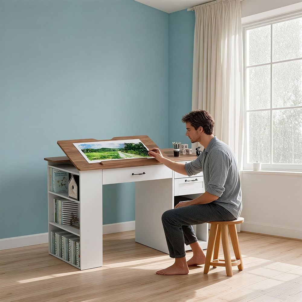 Adjustable Art Desk with Stora - Art & Craft Hari Raya avis et prix