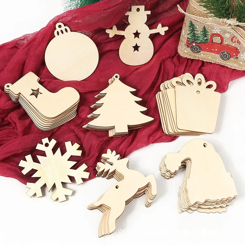 10pcs DIY Wooden Christmas Bal - Art And Craft For Xmas avis et prix