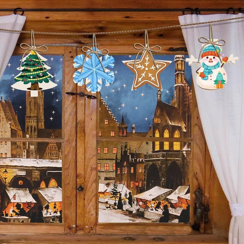 10pcs DIY Wooden Christmas Bal - Art And Craft For Xmas avis et prix