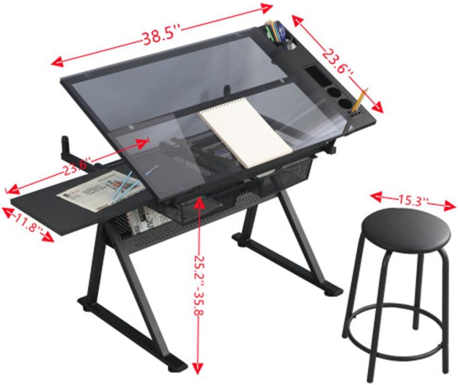 Table w/Stool, Height Adjustab - Art & Craft Hari Raya avis et prix