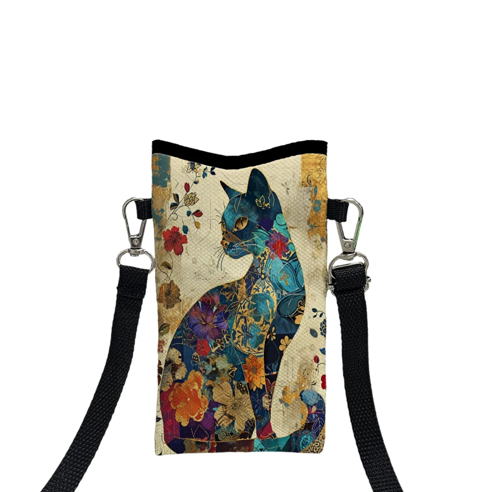 Floral Cat Pattern Crossbody B - Art Craft Bag avis et prix