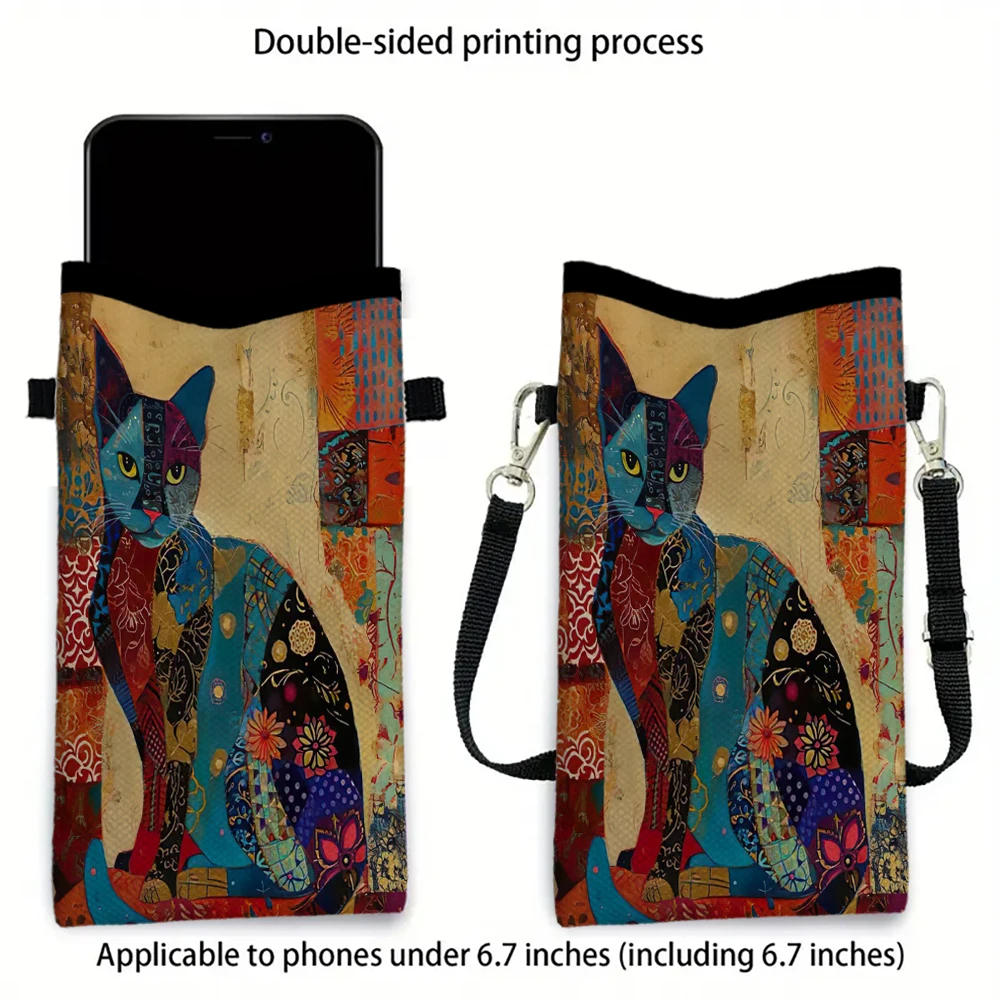 Floral Cat Pattern Crossbody B - Art Craft Bag avis et prix