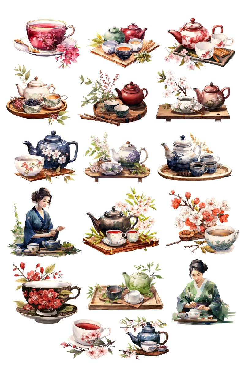 Cute Watercolor Tea Ceremony,  - Art Craft For 3 Year Old avis et prix