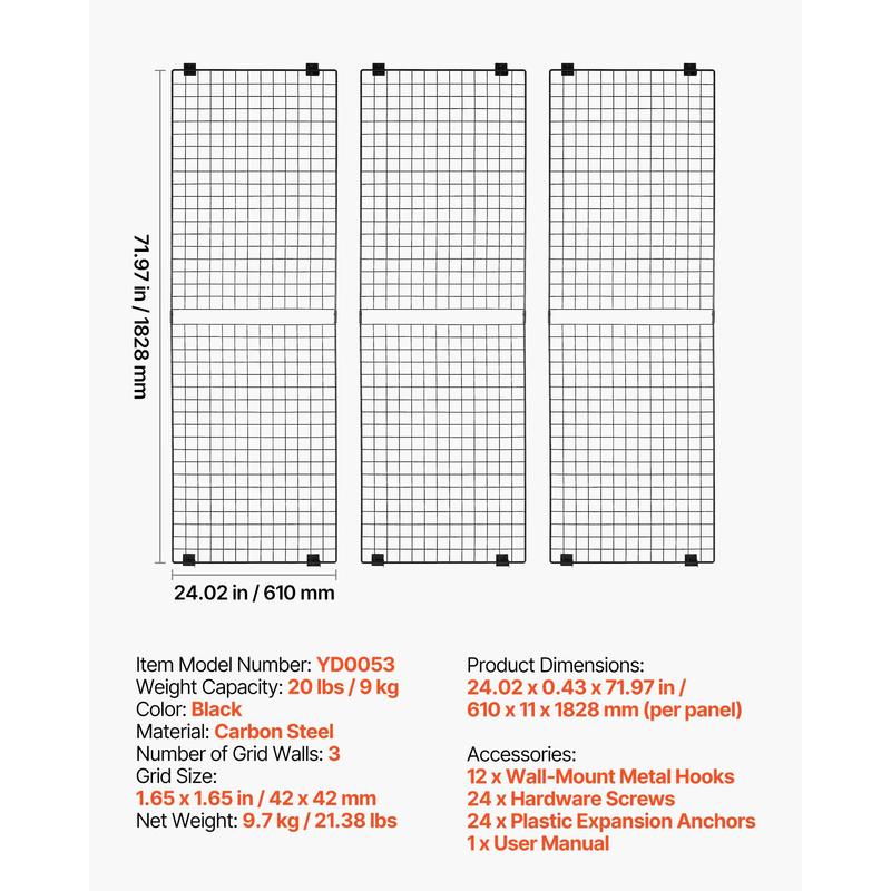 3 Packs Grid Wall Panels, 2 x  - Art Craft Wire avis et prix