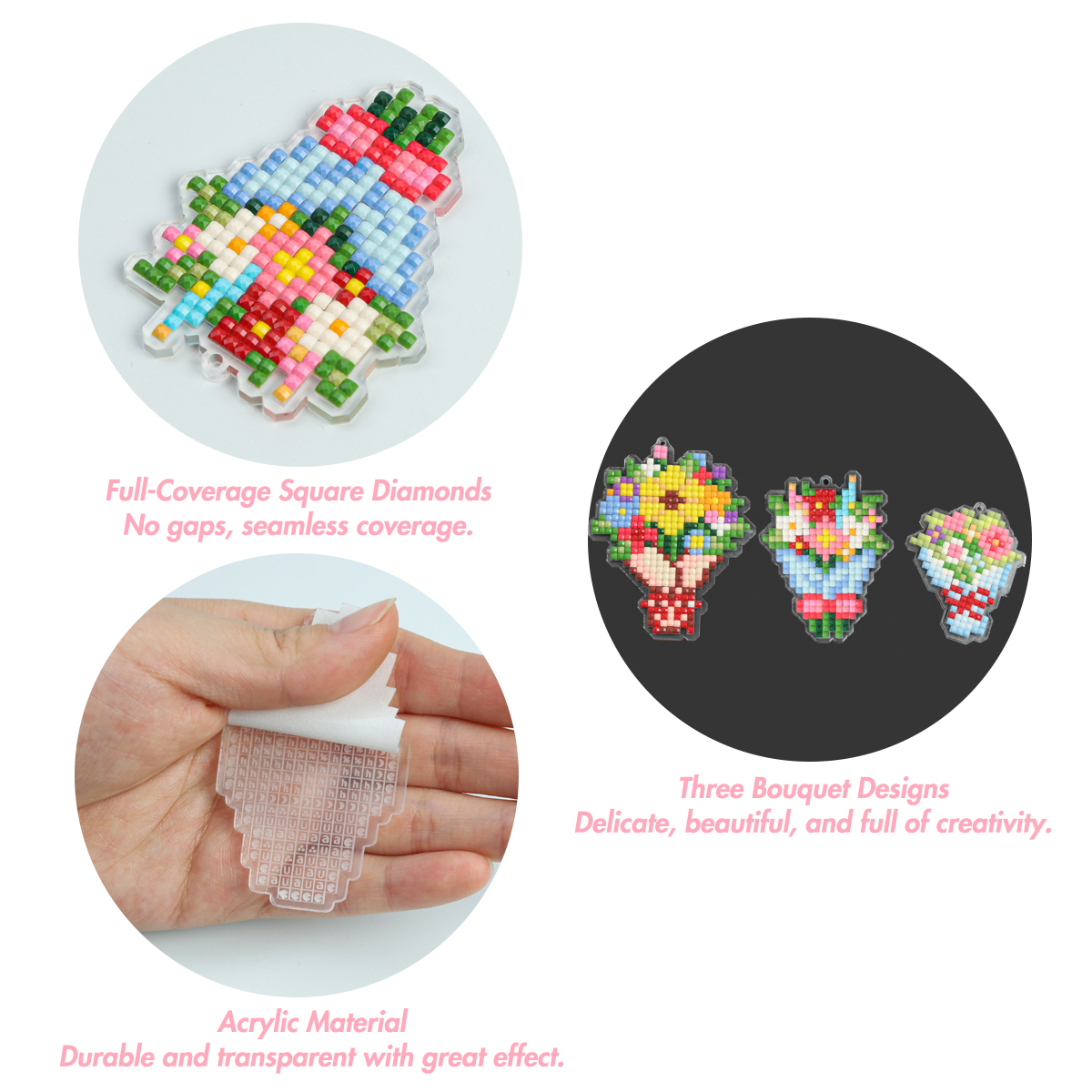 FOREVER YOUNG 3PCS Bouquet Acr - Art Craft Resin avis et prix