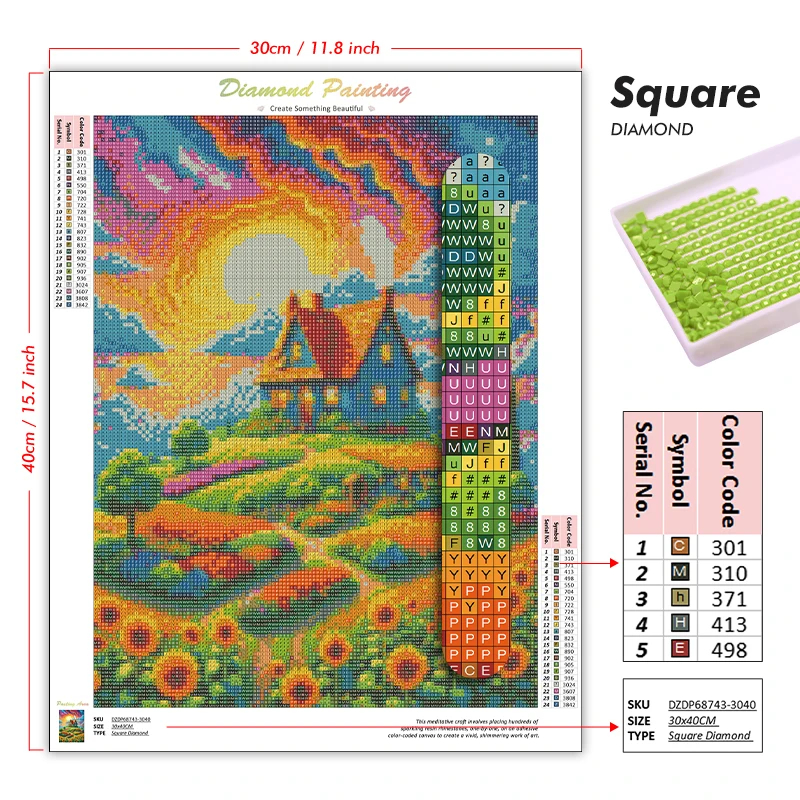 1PC frameless Easter Jesus Squ - Art Y Craft avis et prix